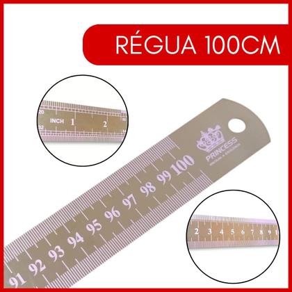 Imagem de Régua Princess 60cm Flexível Metal Profissional