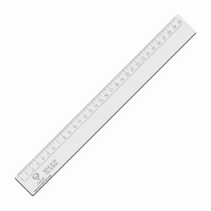 Imagem de Régua Reta Acrílica 30 cm Transparente Desenho Técnico Fenix