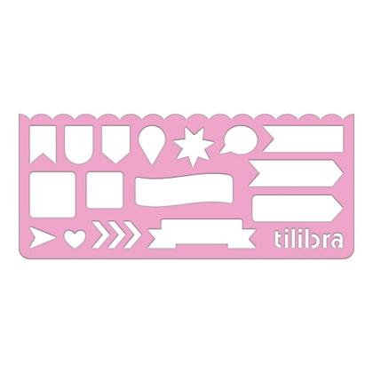 Imagem de Régua Stencil Tilibra Fun Blister 4 Unidades