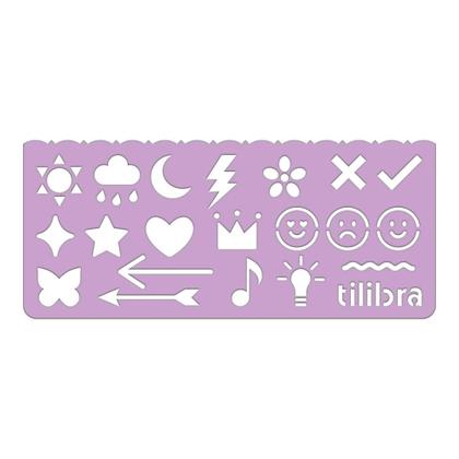 Imagem de Régua Stencil Tilibra Fun Blister 4 Unidades