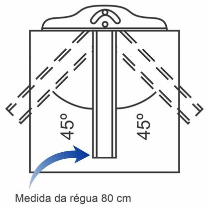 Imagem de Régua T Fenólica 80cm Trident Bordas de Acrílico e Cabeçote Móvel  Mod 5608