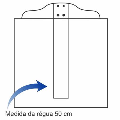 Imagem de Regua T Madeira Trident com Borda de Acrílico e Cabeçote Fixo 50cm - 5305