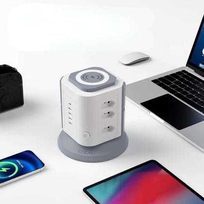 Imagem de Régua Torre Bivolt com Tomadas e Entradas USB
