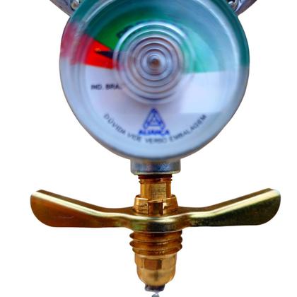 Imagem de Regulador 506 visor Gas Aliança 2kg/h Mangueira 2,5 metros