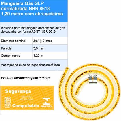 Imagem de Regulador de Gás Aliança 505/01 Doméstico com Mangueira 1,20m