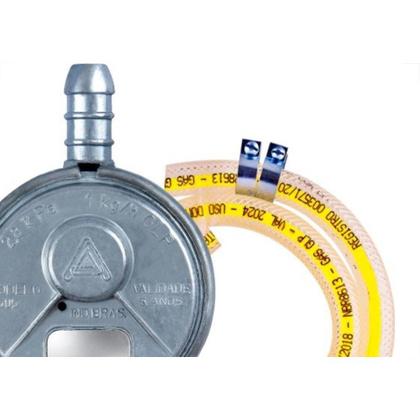 Imagem de Regulador Gas Alianca Pequeno 505 Com Mangueira 0,80Cm 61777