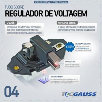 Imagem de Regulador voltagem 14V Audi A4 2005 a 2008 Gauss GA222