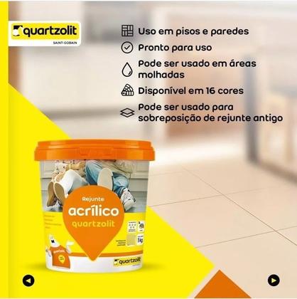Imagem de Rejunte Acrílico Corda 01 Kilo Quartzolit