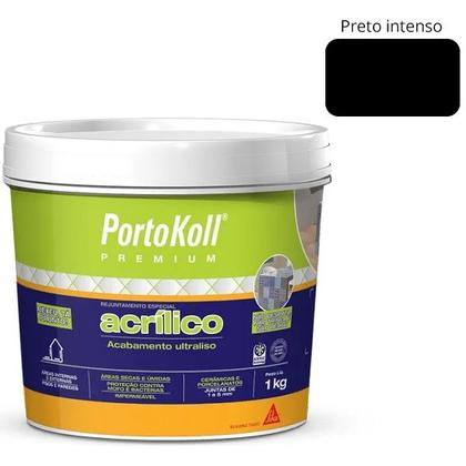 Imagem de Rejunte Acrilico Portokoll Premium 1KG Preto Intenso