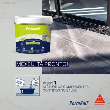 Imagem de Rejunte Acrilico Portokoll Premium 1KG Preto Intenso