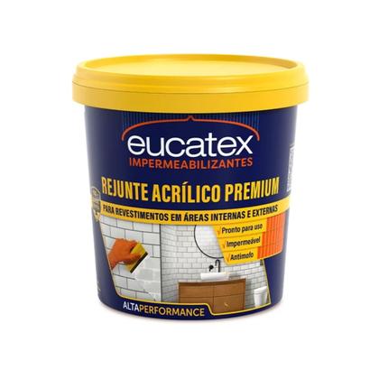 Imagem de Rejunte Acrílico Premium Eucatex 1kg Piso Banheiro Porcelanato Área Interna Externa Azulejo Cerâmica