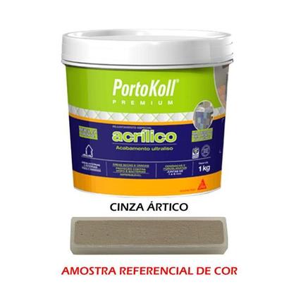 Imagem de Rejunte Acrílico Premium Portokoll 1 Kg Cinza Artico