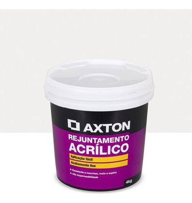 Imagem de Rejunte Acrilico Profissional Base Branco 4 Kg - Axton
