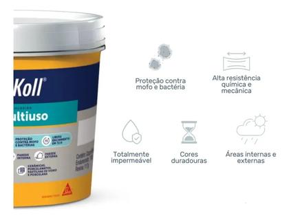 Imagem de Rejunte Epóxi Piscinas Acquaflex Azul Royal 1 Kg Portokoll 655804
