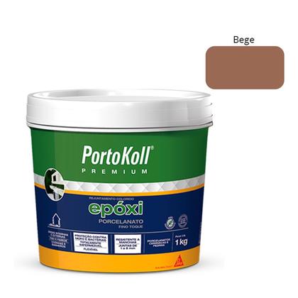 Imagem de Rejunte Epóxi Porcelanato - Portokoll - 1kg Bege