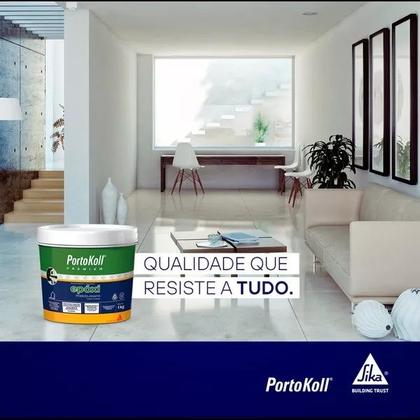 Imagem de Rejunte Epoxi Porcelanato Portokoll 1KG Preto Intenso