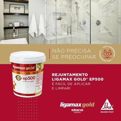 Imagem de Rejunte Ligamax Gold ep500 Verde Agua Bd 1KG
