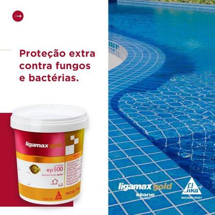 Imagem de Rejunte Ligamax Gold ep500 Verde Agua Bd 1KG