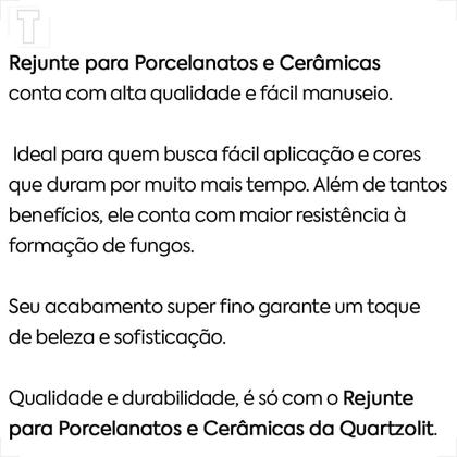 Imagem de Rejunte quartzolit 1kg porcelanato preto onix