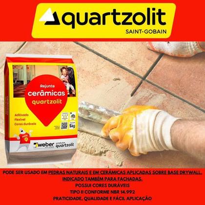 Imagem de Rejunte Quartzolit Flexível 5 Kg Em Diversas Cores