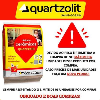 Imagem de Rejunte Quartzolit Flexível 5 Kg Em Diversas Cores