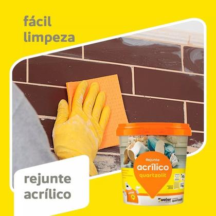 Imagem de Rejunte Quartzolit Pronto Para Uso 1kg Impermeável Antimofo Varias Cores