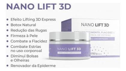 Imagem de Rejuvenescimento, Flacidez e Prevenção de Estrias Nano Lift 3D 150g Eccos