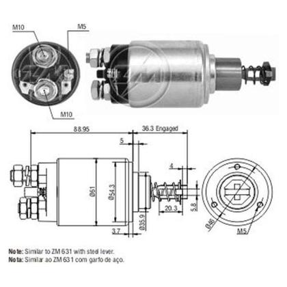 Imagem de Relé Automático Motor de Partida 12V FordF4000 Gm Mercedes 1113 1513 2013 608D Vw 11150 13180 8140Zm