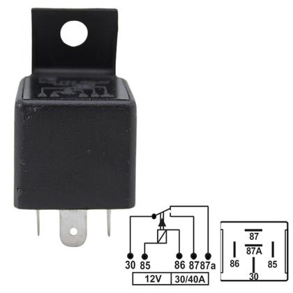 Imagem de Rele Auxiliar 5t 12v 40/30a Multifuncional C/suporte