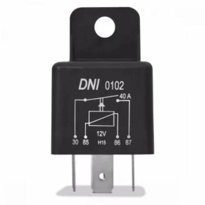 Imagem de Relé Auxiliar Universal 40A 12V 4 Terminais Com Suporte DNI0102