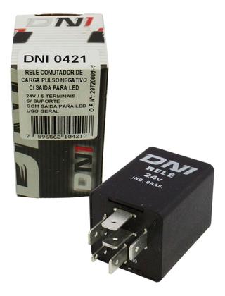 Imagem de Rele Comutador Carga 24v 6 Terminais Pulso Negativ Dni0421