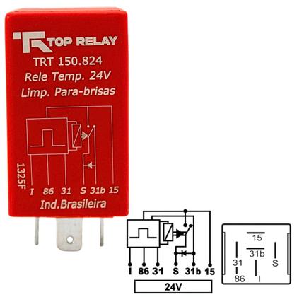 Imagem de Rele Temporizador Limp Para-brisa C/ Lavagem Mbb 24v