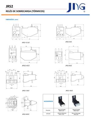 Imagem de Rele termico jrs2-12,5z 4,0~6,3a p/ contatores jx1 / cjx1 09-12a 