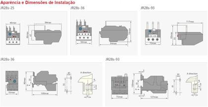 Imagem de Rele Térmico Modelo Jr28S-25 Corrente 0,63-1A Cnc