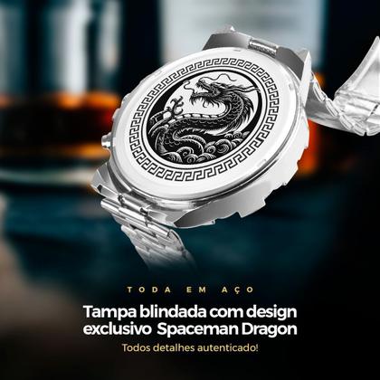 Imagem de Relogio Aço Inox Masculino + Caixa + Cordão Cruz + Pulseira crucifixo catolico social qualidade premium prova dagua