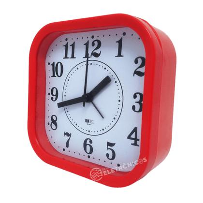 Imagem de Relógio Analógico Com Despertador Formato Quadrado Ideal Para Casa ZB2012