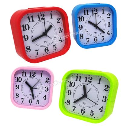 Imagem de Relógio Analógico Com Despertador Formato Quadrado Ideal Para Casa ZB2012