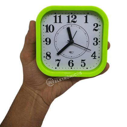 Imagem de Relógio Analógico Com Despertador Formato Quadrado Ideal Para Casa ZB2012