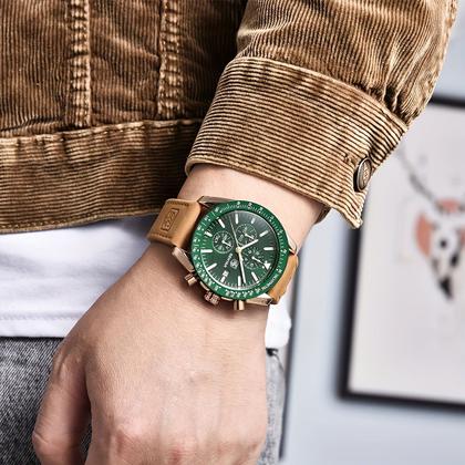 Imagem de Relógio Analógico de Quartzo Cronógrafo Luminoso Designer de Pulso