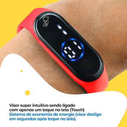 Imagem de relogio bracelete ajustavel prova dagua digital infantil silicone presente criança data esportivo