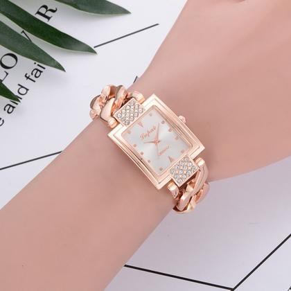 Imagem de Relógio Bracelete Feminino Lvpai Pulseira Luxo Aço Quartzo