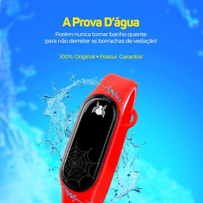 Imagem de relogio bracelete infantil digital homem aranha prova dagua vermelho criança menino qualidade premium silicone original