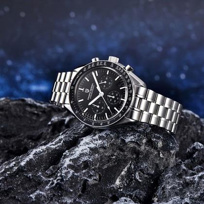 Imagem de Relógio, Caixa de Aço Inoxidável com Movimento Japonês VK63, Dial Redondo, Pulseira Dupla