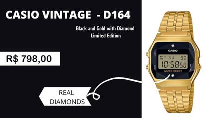 Imagem de Relógio casio diamonds digital vintage dourado