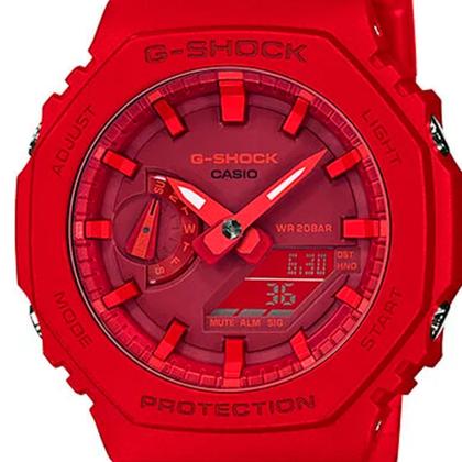 Imagem de Relógio casio g-shock carbon masculino vermelho ga-2100-4adr