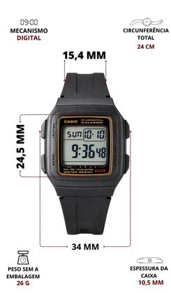 Imagem de Relógio Casio Masculino Digital Esportivo Preto Com Cronômetro E Alarme Possui Visor Noturno Modelo Vintage Clássico Resistente Á Água Original