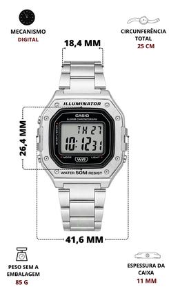 Imagem de Relógio Casio Masculino Digital Original Bateria 7 Anos Garantia Alarme Cronômetro