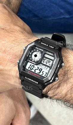 Imagem de Relógio Casio Masculino Digital Quartz De Pulso Esportivo Vintage Visor Noturno Que brilha A Prova Dágua 100 Metros Original
