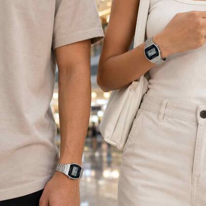 Imagem de Relógio Casio Masculino Feminino Unissex Digital Resistente Água Cronômetro Calendário Alarme Casual Prata B640WD-1AVDF
