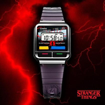 Relógio Casio Stranger Things Edição Limitada A120West-1Adr - Kit